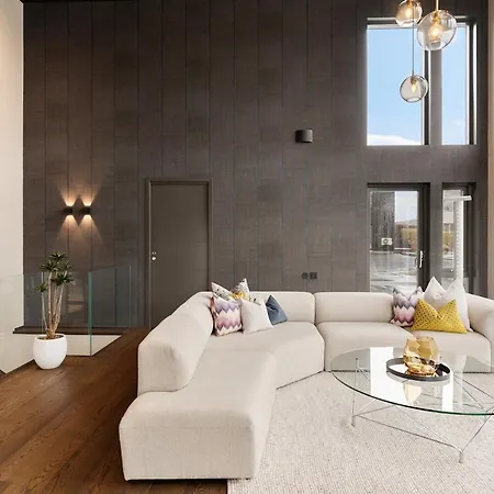 וילה High-end With Private Rooftop And Sea Line ברגן