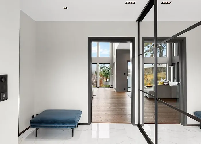 High-end With Private Rooftop And Sea Line Берген